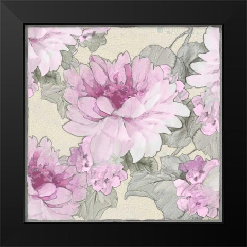 Earthly Delights in Pink II Black Modern Wood Framed Art Print by Stevens, Jesse
