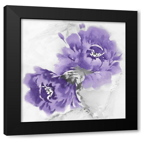 Flower Bloom in Amethyst II Black Modern Wood Framed Art Print by Stevens, Jesse