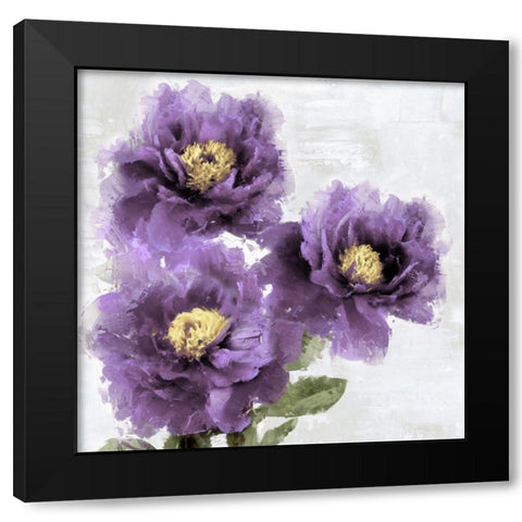 Purple Bloom I Black Modern Wood Framed Art Print by Stevens, Jesse