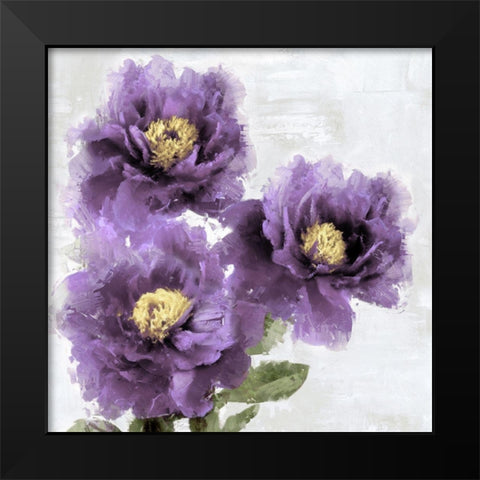 Purple Bloom I Black Modern Wood Framed Art Print by Stevens, Jesse