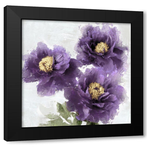Purple Bloom II Black Modern Wood Framed Art Print by Stevens, Jesse