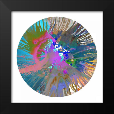 Circular Motion V Black Modern Wood Framed Art Print by Evans, Josh