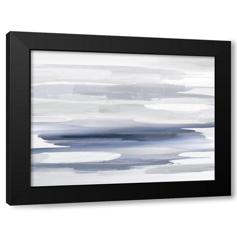 Beyond in Blue Black Modern Wood Framed Art Print by Hanson, Jackie