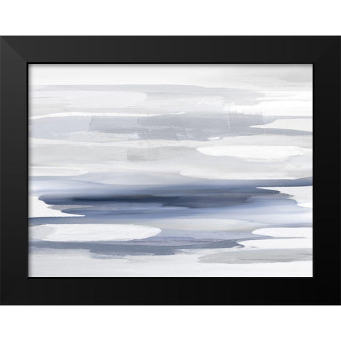 Beyond in Blue Black Modern Wood Framed Art Print by Hanson, Jackie