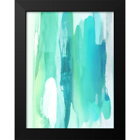 Converge Aqua I Black Modern Wood Framed Art Print by Hanson, Jackie