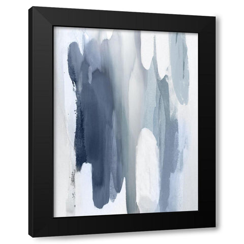 Converge Blue II Black Modern Wood Framed Art Print by Hanson, Jackie
