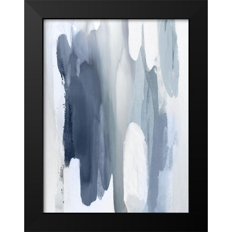 Converge Blue II Black Modern Wood Framed Art Print by Hanson, Jackie