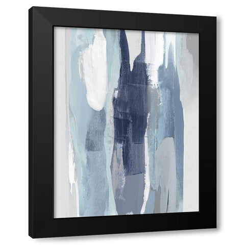 Converge Blue III Black Modern Wood Framed Art Print by Hanson, Jackie