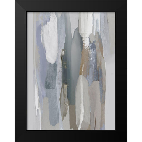 Converge Gray I Black Modern Wood Framed Art Print by Hanson, Jackie