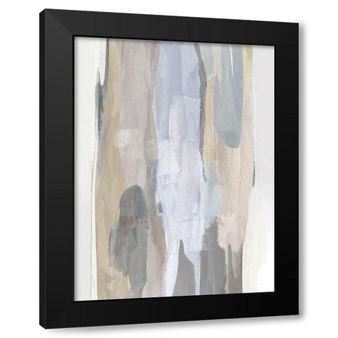 Converge Gray II Black Modern Wood Framed Art Print with Double Matting by Hanson, Jackie