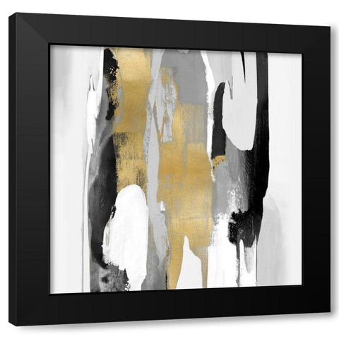 Converge II Black Modern Wood Framed Art Print by Hanson, Jackie
