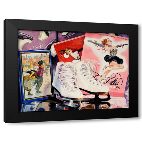 Ice Follies Black Modern Wood Framed Art Print by Koenig, Judy