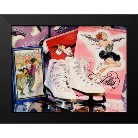 Ice Follies Black Modern Wood Framed Art Print by Koenig, Judy