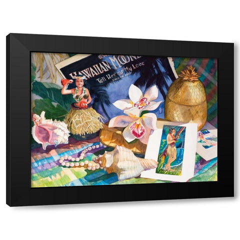 Hawaiian Moonlight Black Modern Wood Framed Art Print by Koenig, Judy