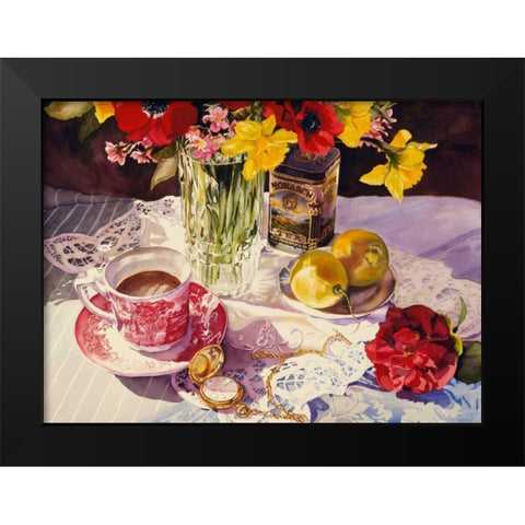 High Tea Black Modern Wood Framed Art Print by Koenig, Judy