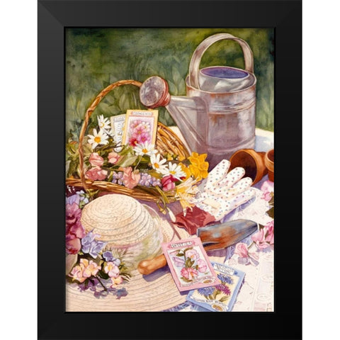 Spring Garden Black Modern Wood Framed Art Print by Koenig, Judy