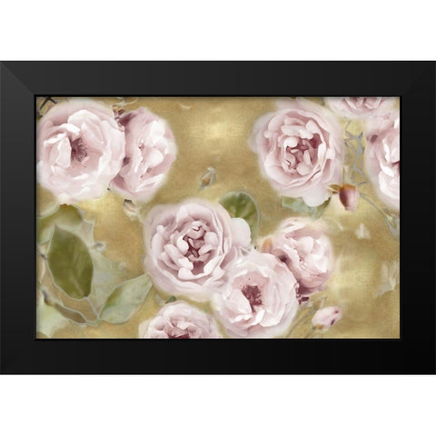 Roses on Gold III Black Modern Wood Framed Art Print by Lane, Joanna