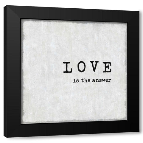 Love Is The Answer Black Modern Wood Framed Art Print with Double Matting by MacDowell, Jamie