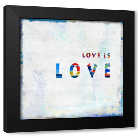 Love Is Love In Color Black Modern Wood Framed Art Print with Double Matting by MacDowell, Jamie