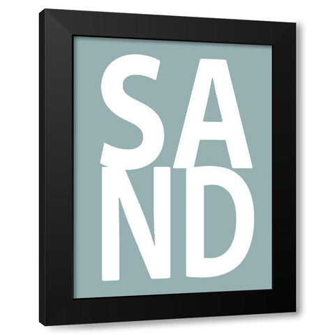 Sand Aqua Black Modern Wood Framed Art Print by MacDowell, Jamie