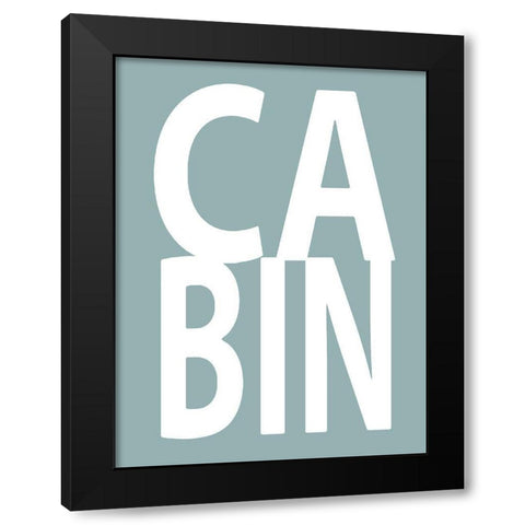 Cabin Aqua Black Modern Wood Framed Art Print by MacDowell, Jamie