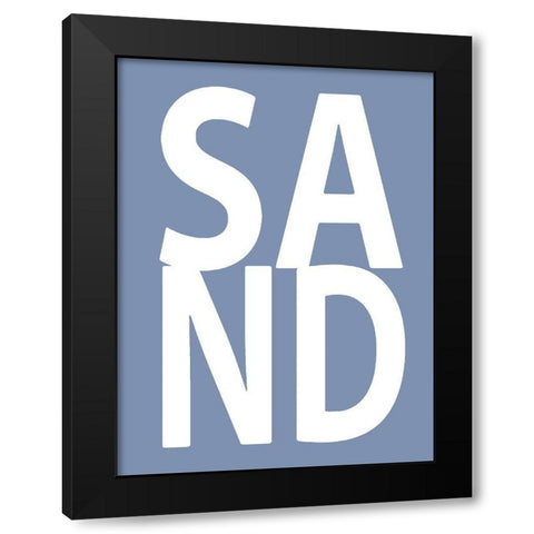 Sand Blue Black Modern Wood Framed Art Print by MacDowell, Jamie
