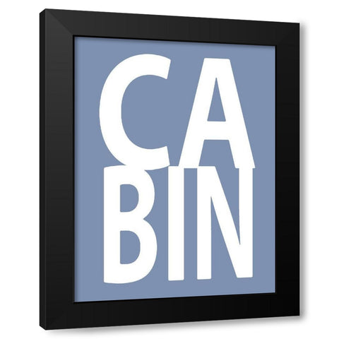 Cabin Blue Black Modern Wood Framed Art Print by MacDowell, Jamie