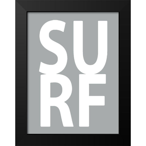 Surf Gray Black Modern Wood Framed Art Print by MacDowell, Jamie