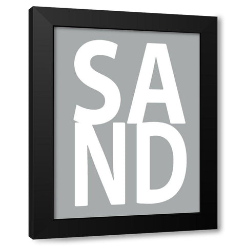 Sand Gray Black Modern Wood Framed Art Print by MacDowell, Jamie