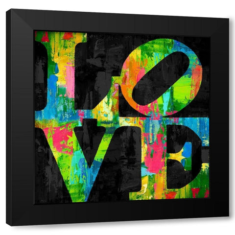 Love II Black Modern Wood Framed Art Print with Double Matting by MacDowell, Jamie