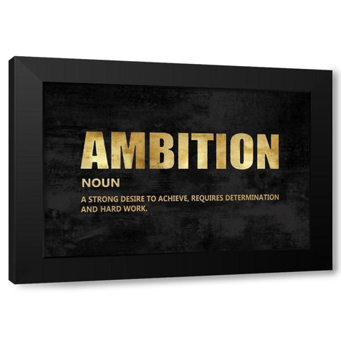 Ambition in Gold Black Modern Wood Framed Art Print with Double Matting by MacDowell, Jamie