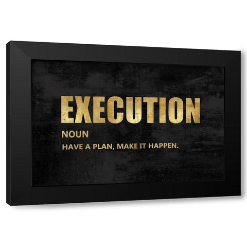Execution in Gold Black Modern Wood Framed Art Print by MacDowell, Jamie