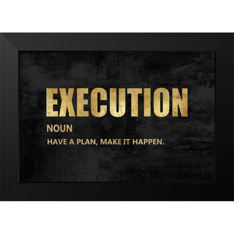 Execution in Gold Black Modern Wood Framed Art Print by MacDowell, Jamie