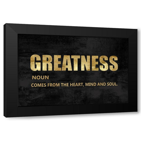 Greatness in Gold Black Modern Wood Framed Art Print with Double Matting by MacDowell, Jamie