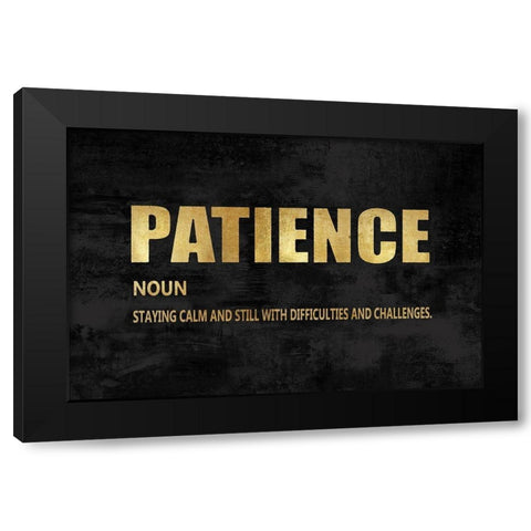 Patience in Gold Black Modern Wood Framed Art Print by MacDowell, Jamie