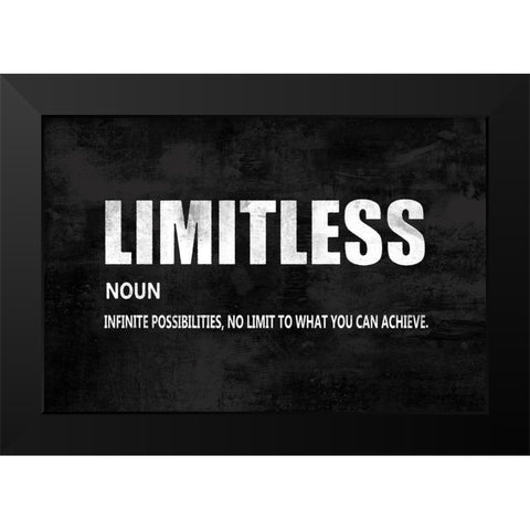Limitless on Black Black Modern Wood Framed Art Print by MacDowell, Jamie
