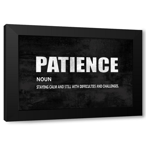 Patience on Black Black Modern Wood Framed Art Print with Double Matting by MacDowell, Jamie
