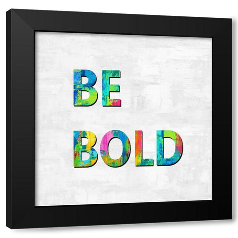 Be Bold in Color Black Modern Wood Framed Art Print with Double Matting by MacDowell, Jamie
