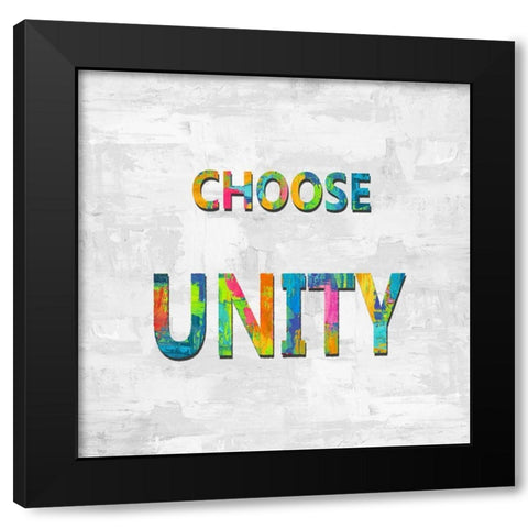 Choose Unity in Color Black Modern Wood Framed Art Print with Double Matting by MacDowell, Jamie