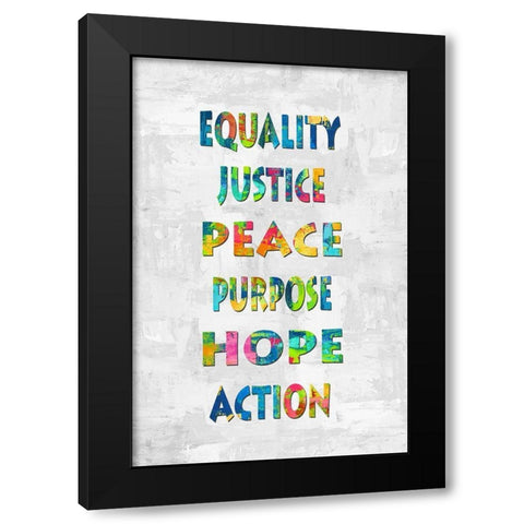 Equality Justice in Color Black Modern Wood Framed Art Print with Double Matting by MacDowell, Jamie