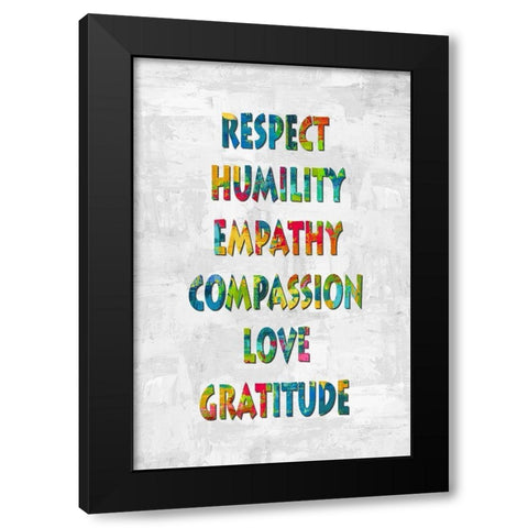 Respect Humility in Color Black Modern Wood Framed Art Print with Double Matting by MacDowell, Jamie
