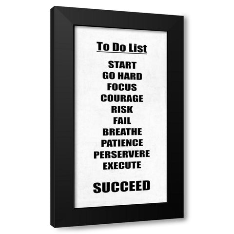 To Do List  Black Modern Wood Framed Art Print by MacDowell, Jamie