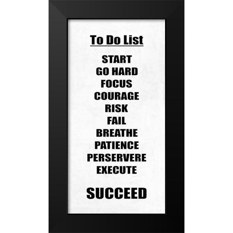 To Do List  Black Modern Wood Framed Art Print by MacDowell, Jamie