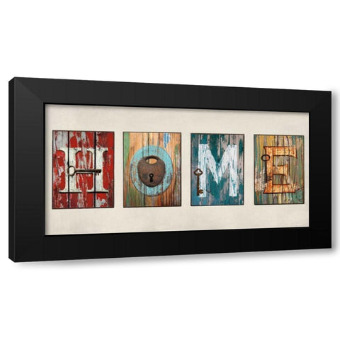 HOME Black Modern Wood Framed Art Print with Double Matting by Macdowell, Janie