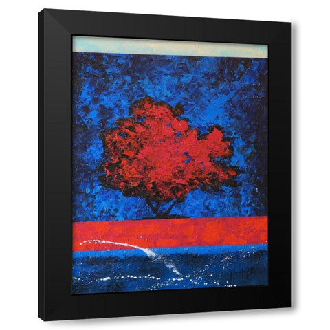Red Tree Black Modern Wood Framed Art Print by Foster, Joseph Marshal