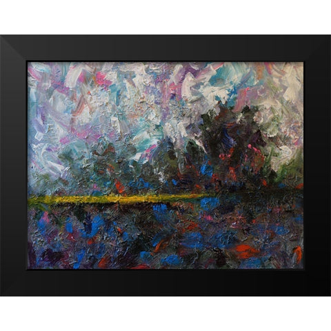 Golden Pond Black Modern Wood Framed Art Print by Foster, Joseph Marshal
