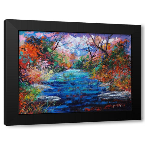 Pond Black Modern Wood Framed Art Print with Double Matting by Foster, Joseph Marshal