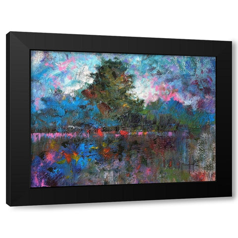 Blue Landscape Black Modern Wood Framed Art Print with Double Matting by Foster, Joseph Marshal
