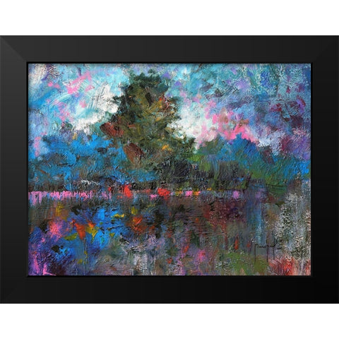 Blue Landscape Black Modern Wood Framed Art Print by Foster, Joseph Marshal
