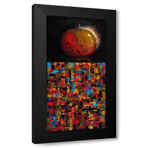 Apple Black Modern Wood Framed Art Print with Double Matting by Foster, Joseph Marshal